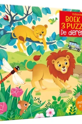 Boek & 3 Puzzels De dierentuin