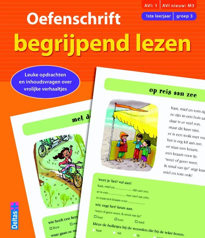 Oefenschrift begrijpend lezen AVI 1, AVI nieuw M3, 1ste leerjaar groep 3 | 9789044749120 Oefenschrift begrijpend lezen AVI 1, AVI nieuw M3, 1ste leerjaar groep 3