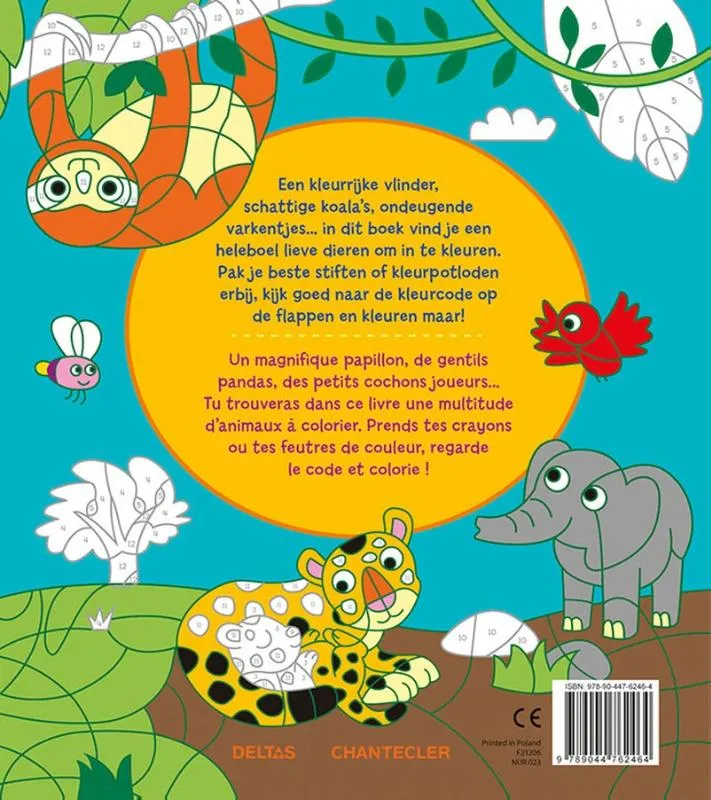 Lieve dieren / Les gentils animaux - Coloriages codés | 9789044762464 Lieve dieren / Les gentils animaux - Coloriages codés - Afbeelding 2