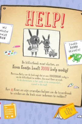 Help! Koen Konijn, redder van de bibliotheek | 9789000392216