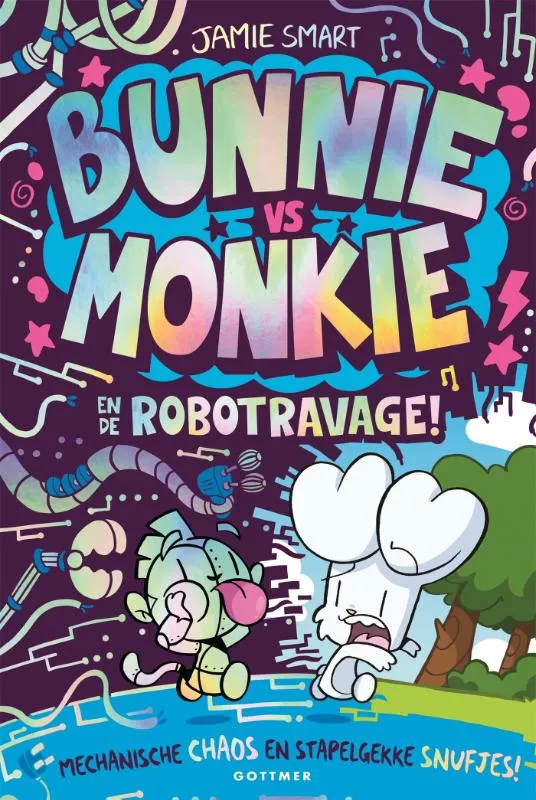 Bunnie vs Monkie en de robotravage | 9789025780036 Bunnie vs Monkie en de robotravage