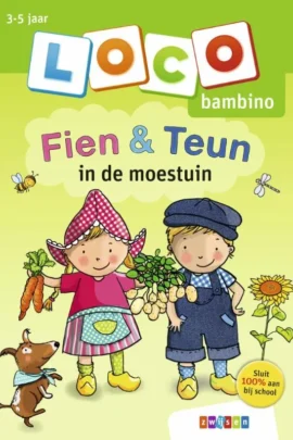 Fien & Teun in de moestuin