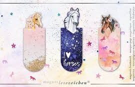 Magnetische boekenlegger lovely Horses