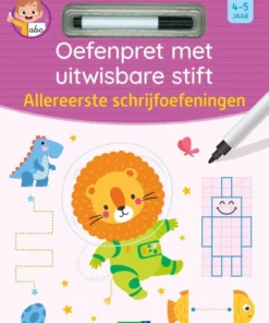Oefenpret met uitwisbare stift - Allereerste schrijfoefeningen (4-5 j.)
