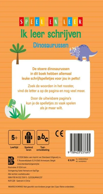 Ik leer schrijven Dinosaurussen | 9789403237695 Ik leer schrijven Dinosaurussen - Afbeelding 2