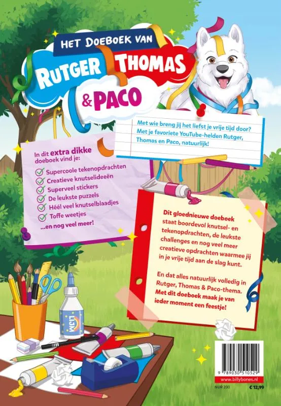 Het Doeboek van Rutger, Thomas & Paco | 9789030510529 Het Doeboek van Rutger, Thomas & Paco - Afbeelding 2