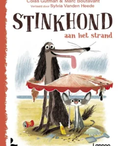 Stinkhond aan het strand