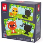 Janod Puzzel +2 Dieren en hun schaduw | 3700217325459