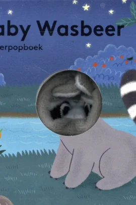 Vingerpopboekje Baby wasbeer