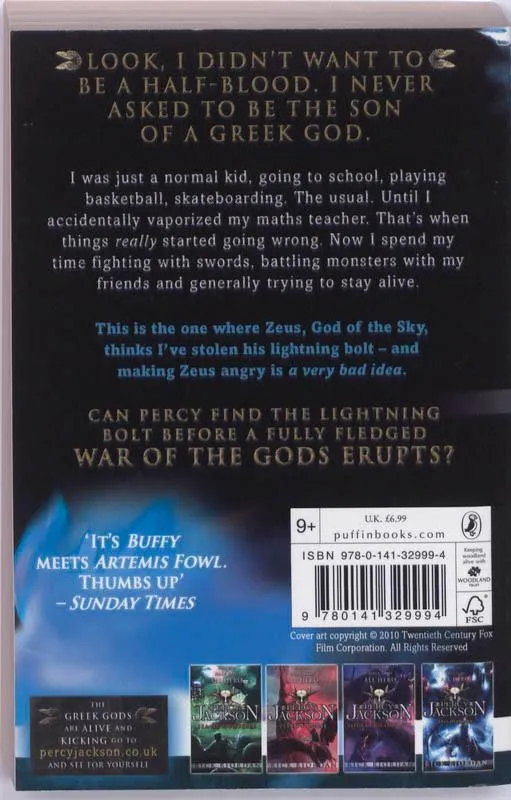 Percy Jackson and the Lightning Thief | 9780141329994 Percy Jackson and the Lightning Thief - Afbeelding 2