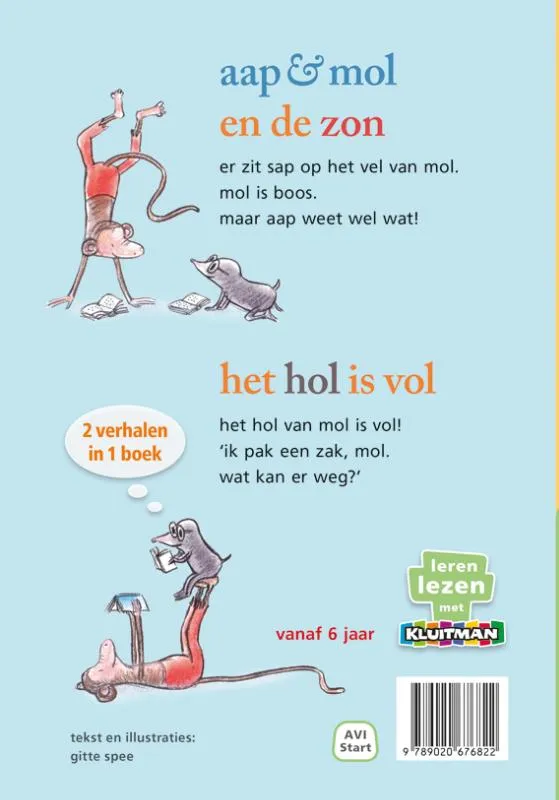 aap & mol en de zon / het hol is vol | 9789020676822 aap & mol en de zon / het hol is vol - Afbeelding 2