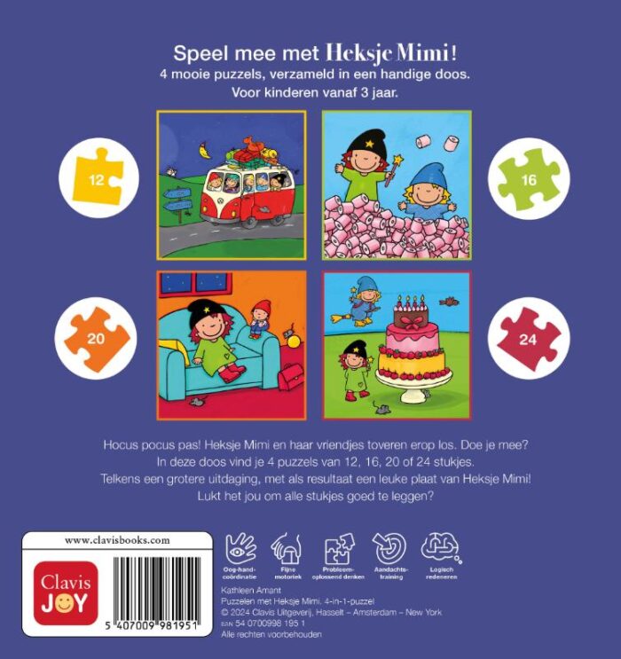 Puzzelen met Heksje Mimi. 4-in-1-puzzel | 5407009981951