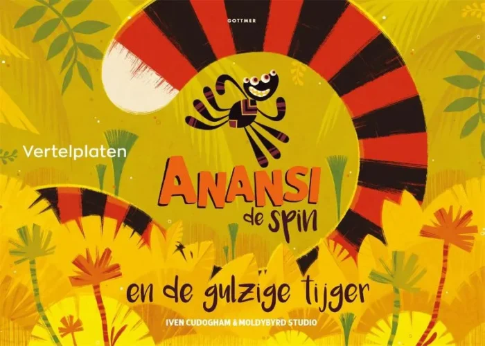 Vertelplaten Anansi de spin en de gulzige tijger