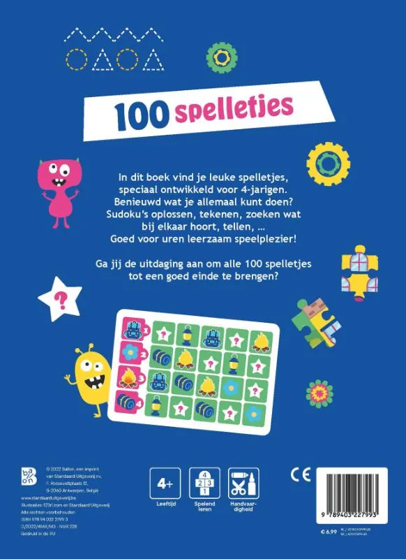 100 spelletjes voor 4-jarigen | 9789403227993 100 spelletjes voor 4-jarigen - Afbeelding 2