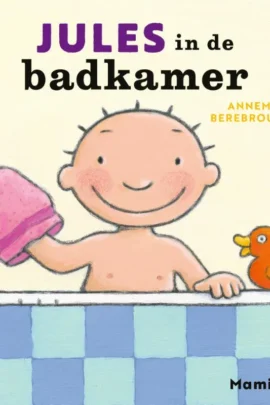 Jules in de badkamer