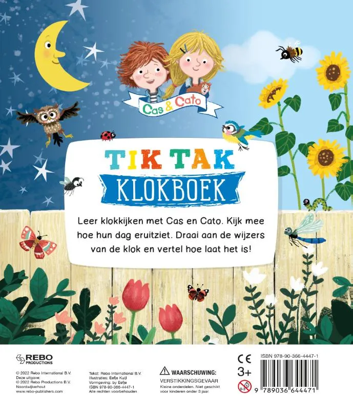 Tik tak klokboek - Leer klokkijken met Cas & Cato | 9789036644471 Tik tak klokboek - Leer klokkijken met Cas & Cato - Afbeelding 2