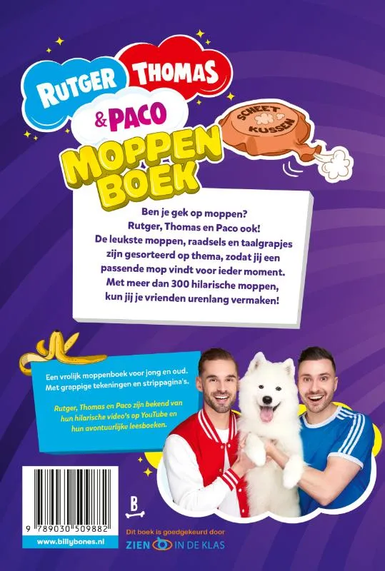Het Moppenboek van Rutger, Thomas en Paco | 9789030509882 Het Moppenboek van Rutger, Thomas en Paco - Afbeelding 2