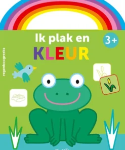 Ik plak en kleur 3+ (kikker groen)