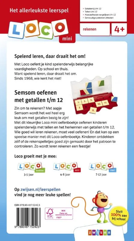 Loco mini semsom oefenen met getallen t/m 12 | 9789048752423 Loco mini semsom oefenen met getallen t/m 12 - Afbeelding 2