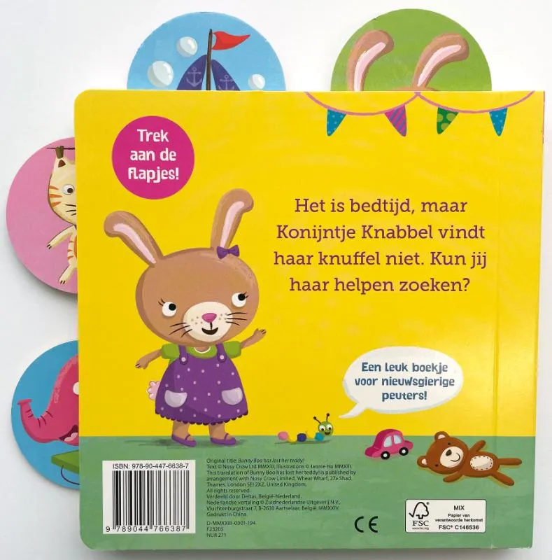 Konijntje Knabbel zoekt haar knuffel | 9789044766387 Konijntje Knabbel zoekt haar knuffel - Afbeelding 2