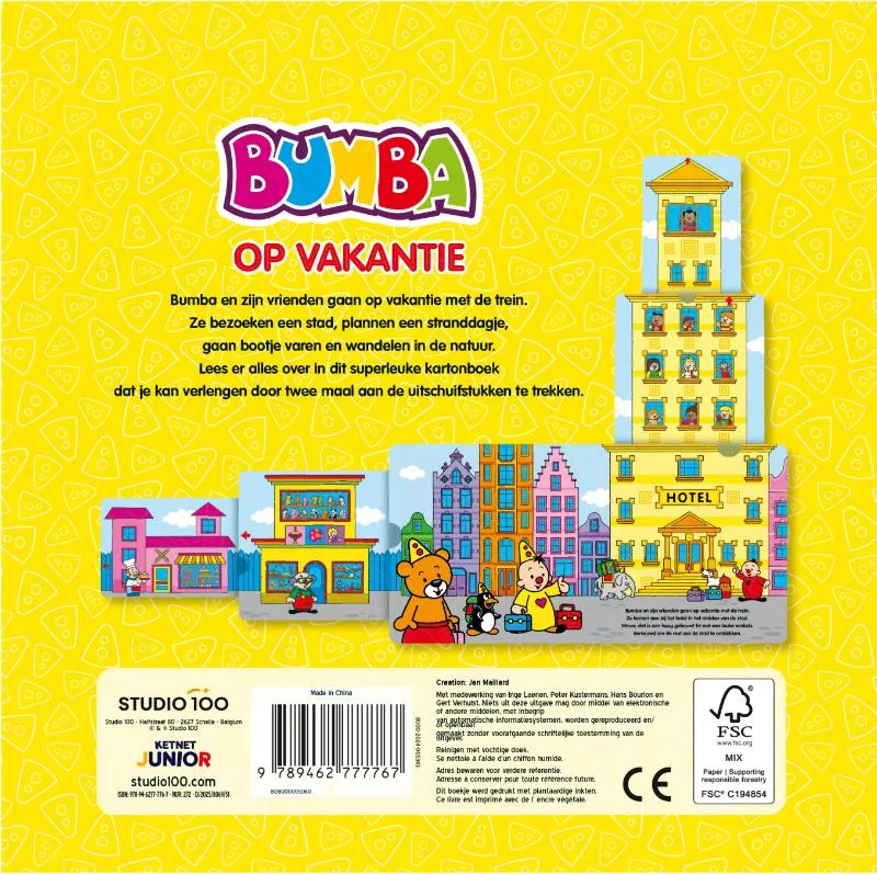 uitschuifbaar kartonboek - Op vakantie | 9789462777767 uitschuifbaar kartonboek - Op vakantie - Afbeelding 2