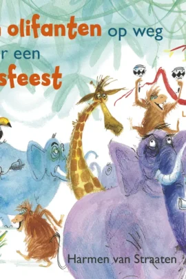 Tien olifanten op weg naar een dansfeest