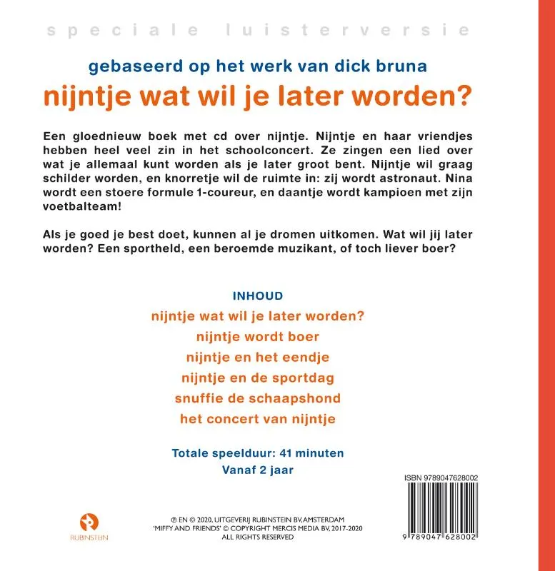 Nijntje wat wil je later worden? | 9789047628002 Nijntje wat wil je later worden? - Afbeelding 2