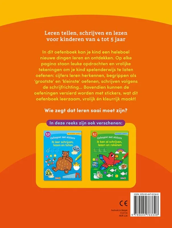 Eerste stappen naar schrijven, lezen en tellen groep 1 | 9789044763348 Eerste stappen naar schrijven, lezen en tellen groep 1 - Afbeelding 2