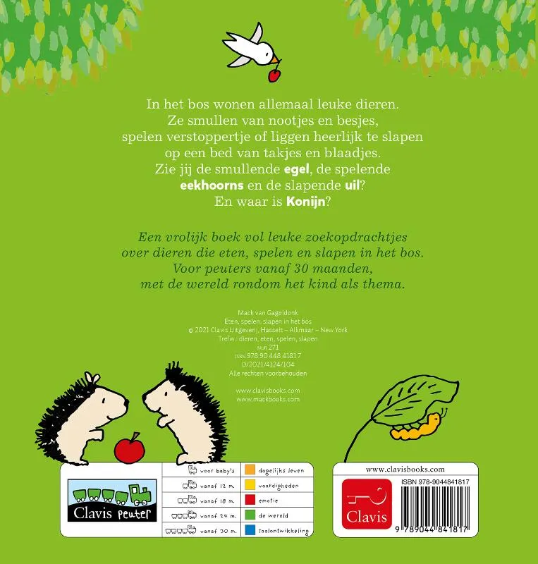 Eten, spelen, slapen in het bos | 9789044841817 Eten, spelen, slapen in het bos - Afbeelding 2