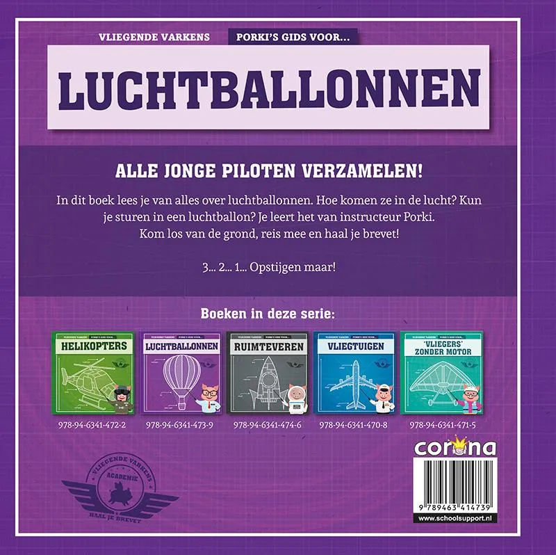 Porky's gids voor luchtballonnen | 9789463414739 Porky's gids voor luchtballonnen - Afbeelding 2