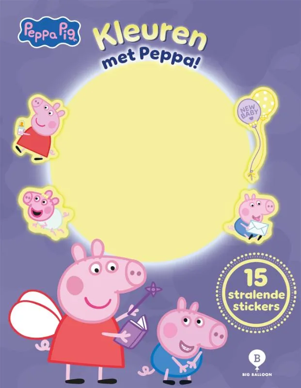 Kleuren met Peppa Pig glow in the dark | 9789047889144 Kleuren met Peppa Pig glow in the dark