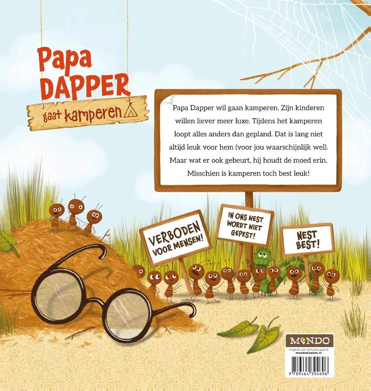 Papa Dapper gaat kamperen | 9789464394696 Papa Dapper gaat kamperen - Afbeelding 2