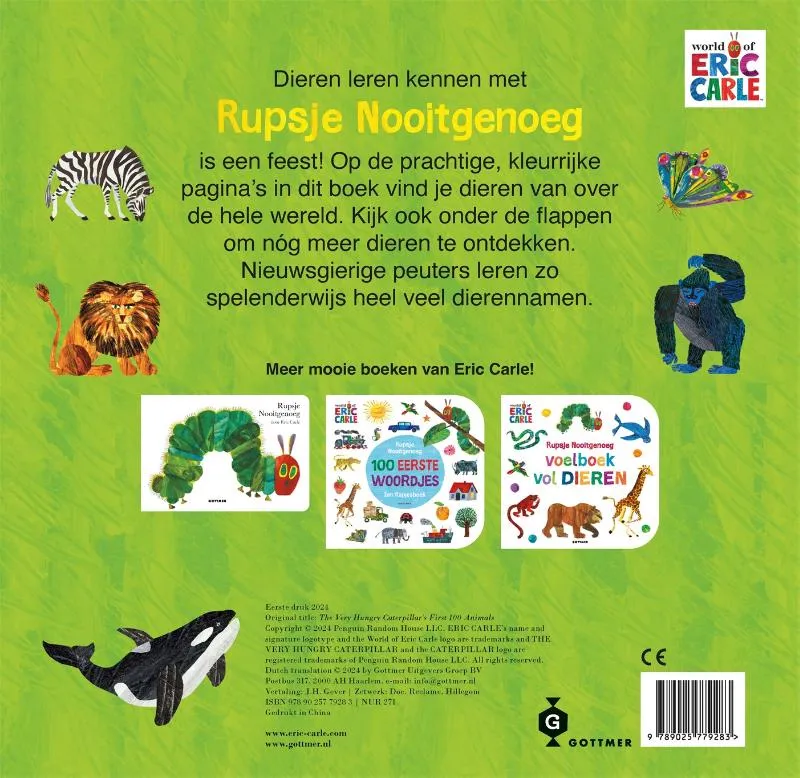 Rupsje Nooitgenoeg 100 eerste dieren | 9789025779283 Rupsje Nooitgenoeg 100 eerste dieren - Afbeelding 2