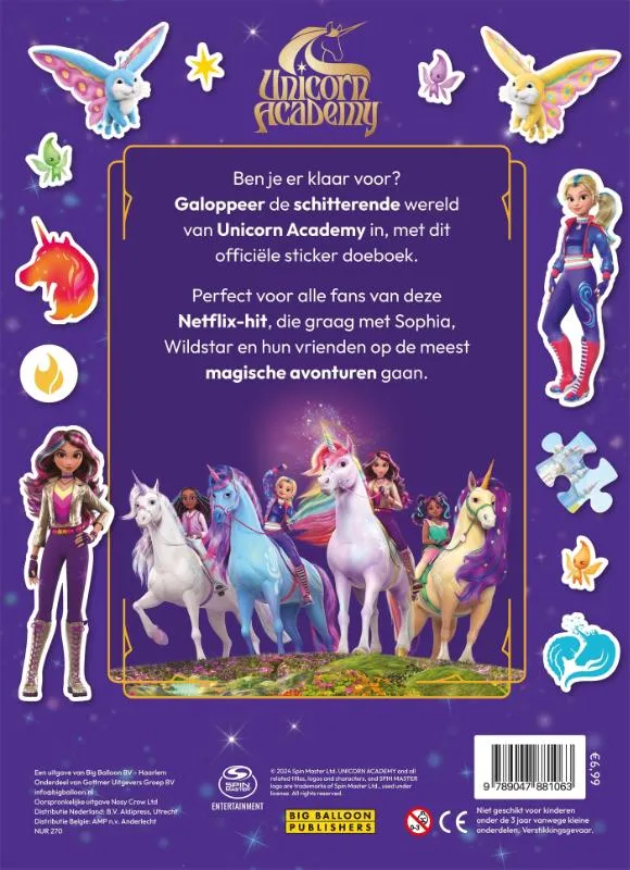Unicorn Academy sticker doeboek | 9789047881063 Unicorn Academy sticker doeboek - Afbeelding 2