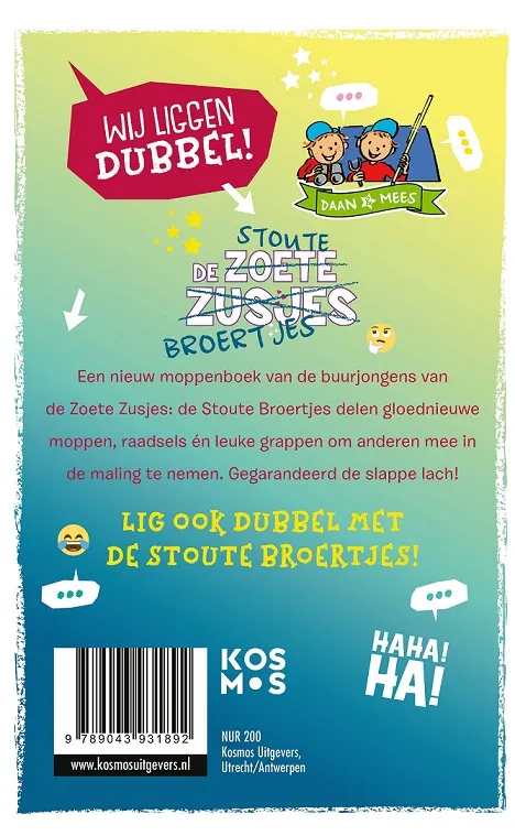 De Stoute Broertjes moppenboek | 9789043931892 De Stoute Broertjes moppenboek - Afbeelding 2