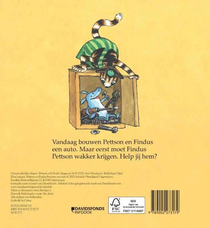 Pettson en Findus bouwen een auto | 9789002273179 Pettson en Findus bouwen een auto - Afbeelding 2