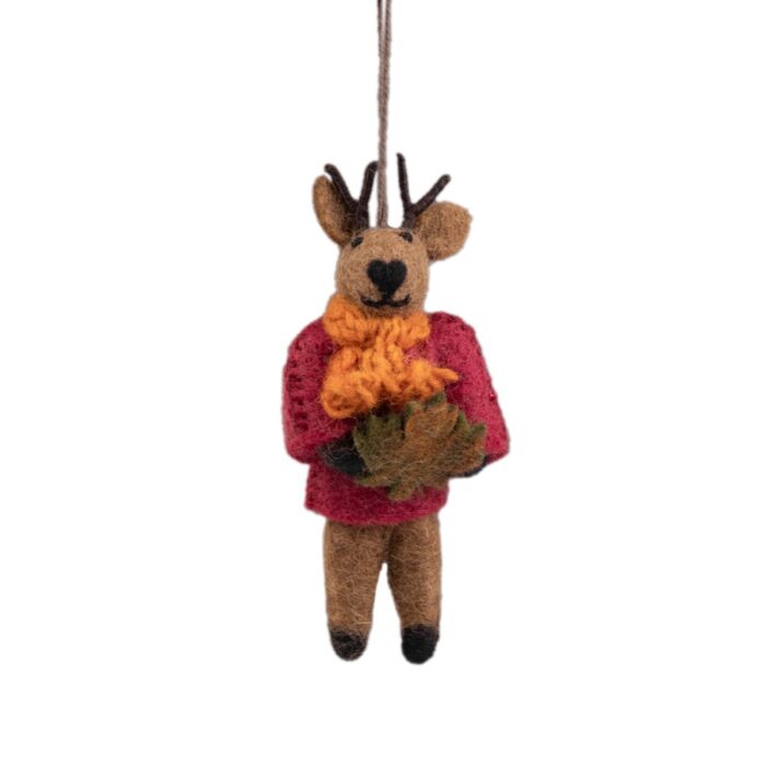 Hanger Hert met Herfstblad