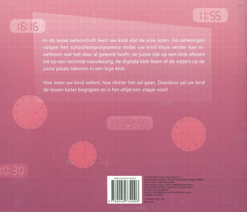 Mijn oefenschrift De klok 9-11 jaar | 9789044734096 Mijn oefenschrift De klok 9-11 jaar - Afbeelding 2