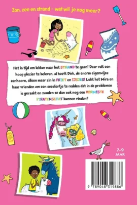 Alternative view of De enorm eigenwijze eenhoorn op het strand