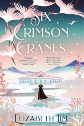 Six crimson cranes