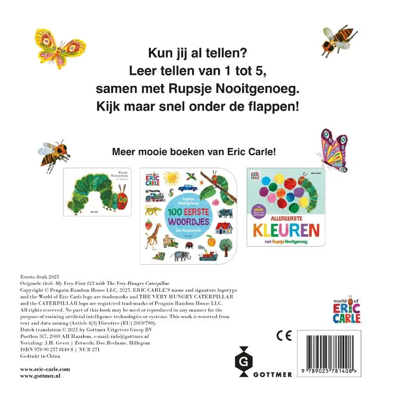 Allereerste cijfers met Rupsje Nooitgenoeg | 9789025781408 Allereerste cijfers met Rupsje Nooitgenoeg - Afbeelding 2