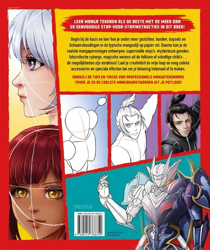 Manga Leren tekenen - Van basistechnieken tot volledig uitgewerkte personages en figuren | 9789044768350 Manga Leren tekenen - Van basistechnieken tot volledig uitgewerkte personages en figuren - Afbeelding 2