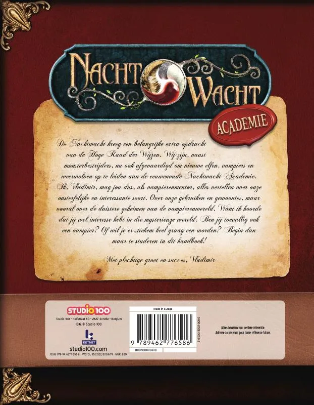 Nachtwacht Academy – Het Grote handboek der Vampiers | 9789462776586 Nachtwacht Academy – Het Grote handboek der Vampiers - Afbeelding 2