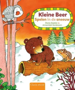 Kleine Beer. Spelen in de sneeuw