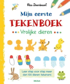Mijn eerste tekenboek Vrolijke dieren (vanaf 4 jaar) - Leer stap voor stap meer dan 100 dieren tekenen!