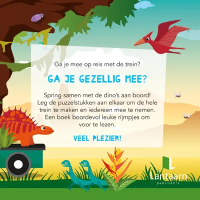 Puzzeltrein Dino's | 9789463545884 Puzzeltrein Dino's - Afbeelding 2