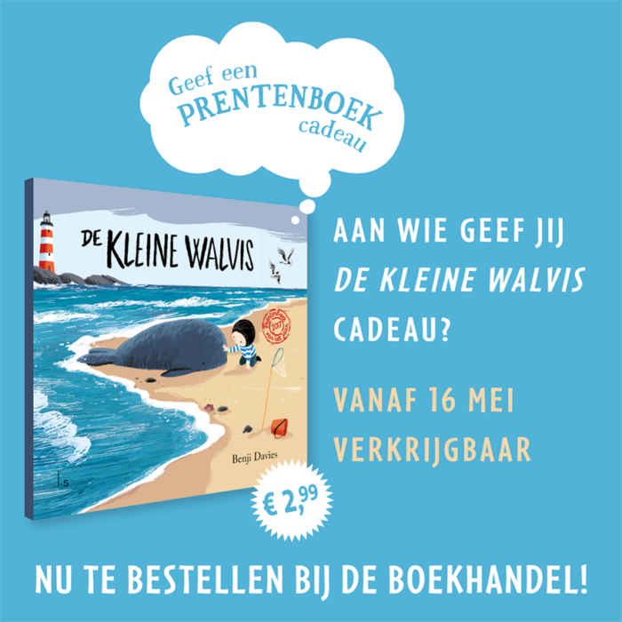 Geef een prentenboek cadeau 2025 De kleine walvis van Benji Davies |