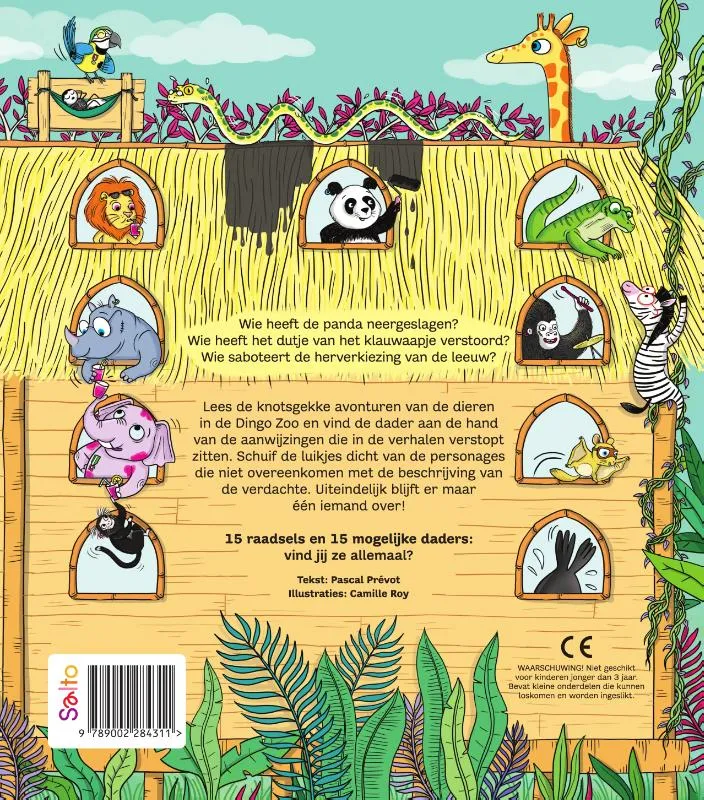 Wie heeft het gedaan? In de zoo | 9789002284311 Wie heeft het gedaan? In de zoo - Afbeelding 2