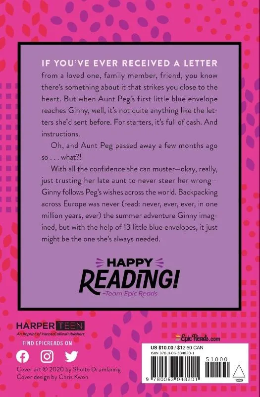 13 Little Blue Envelopes Epic Reads Edition | 9780063048201 13 Little Blue Envelopes Epic Reads Edition - Afbeelding 2