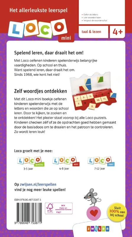 Loco mini Letterplons ik leer woordjes | 9789048753871 Loco mini Letterplons ik leer woordjes - Afbeelding 2